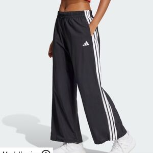 Adidas Women's Black and White Track Pants